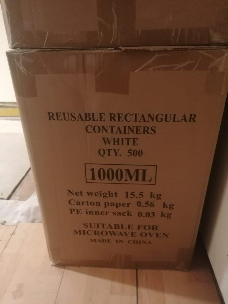 Plastic bakje van 1000 ml — Voedselverpakkingen, Ophalen