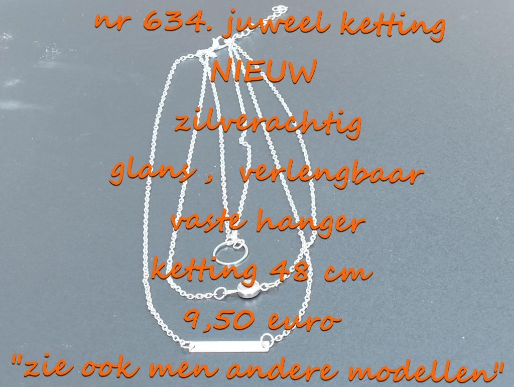 634. Juweel : ketting , NIEUW , verzending inbegrepen, Overige materialen, Verstelbaar, Verzenden, Nieuw