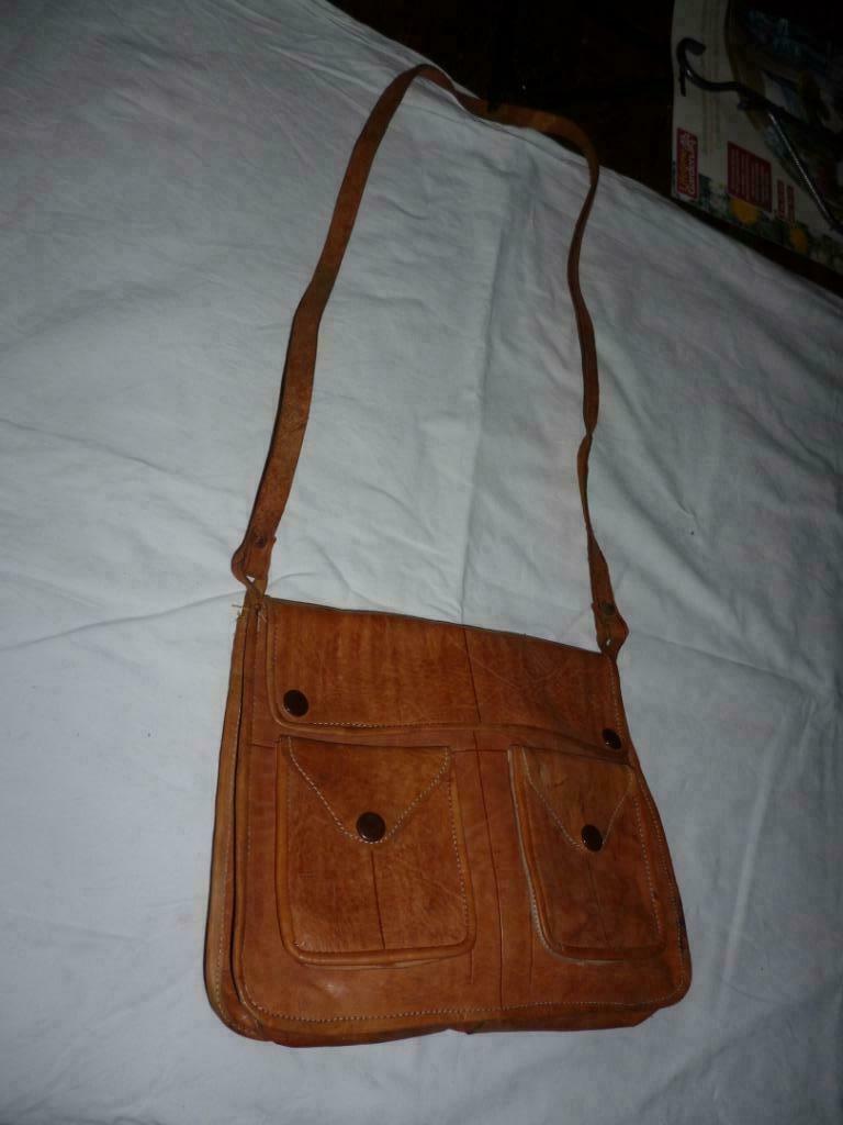 Sac à main en cuir nature sac à bandoulière en cuir naturel, Enlèvement ou Envoi, Utilisé, Sac à main