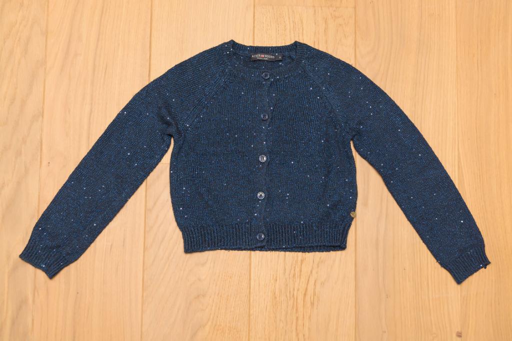 Blauwe cardigan River Woods, maat 128, Kinderen en Baby's, Kinderkleding | Maat 128, Gebruikt, River Woods, Meisje, Trui of Vest