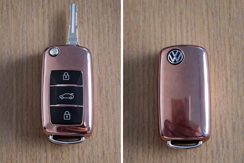Étui/housse rose pour clés de voiture VW, 3 boutons, élégant, Enlèvement ou Envoi