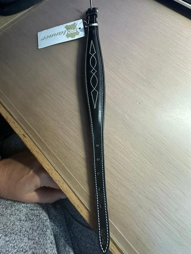 Nieuwe hondenriem zwart leder, Ophalen of Verzenden, Nieuw