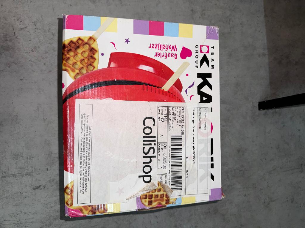 Gaufrier cœurs Kalorik rouge, Ophalen of Verzenden, Zo goed als nieuw