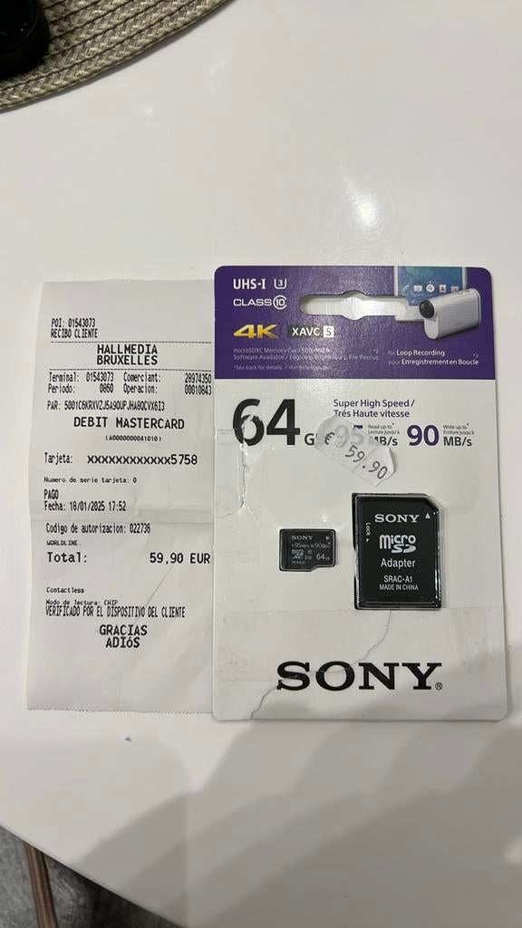 micro SDXC-geheugenkaart, Audio, Tv en Foto, Foto | Geheugenkaarten, Ophalen, Nieuw, SDXC