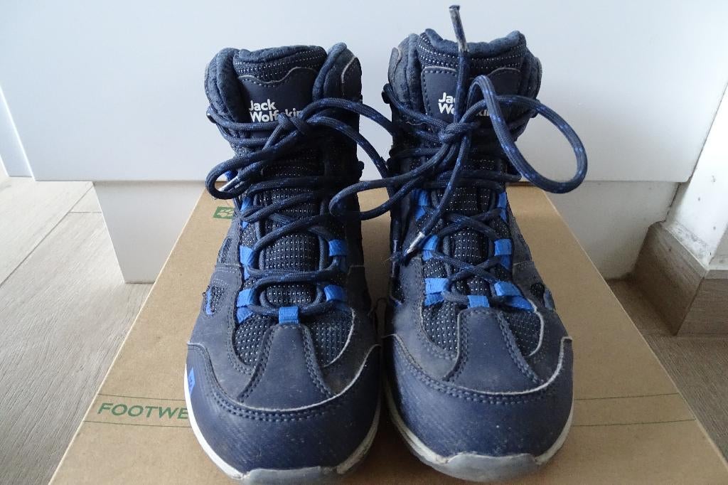 Donkerblauwe botinnen Jack Wolfskin maat 35, Ophalen of Verzenden, Gebruikt, Schoenen