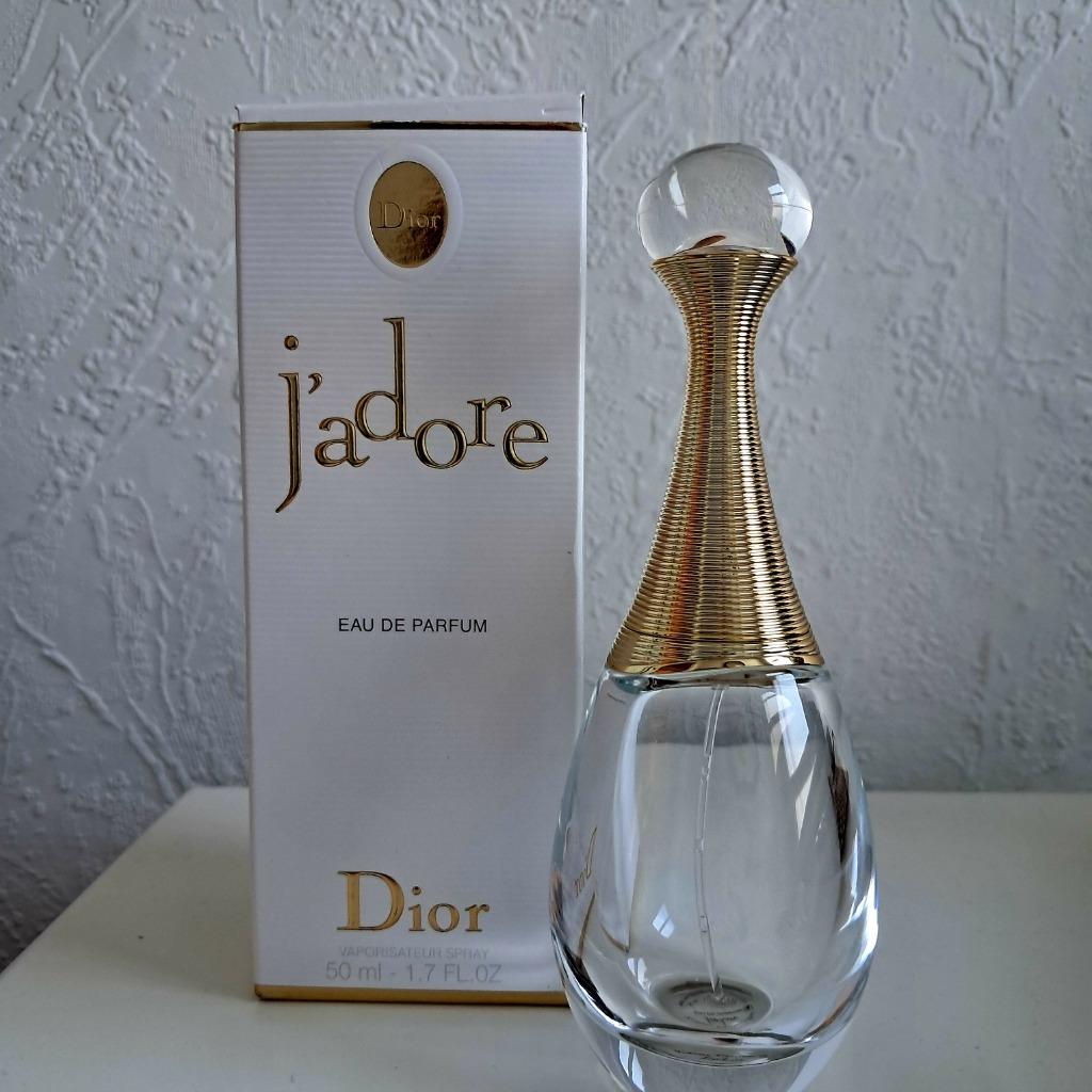 Eau de parfum Dior J'adore 50 ml (flacon vide), Enlèvement ou Envoi, Utilisé, Bouteille de parfum
