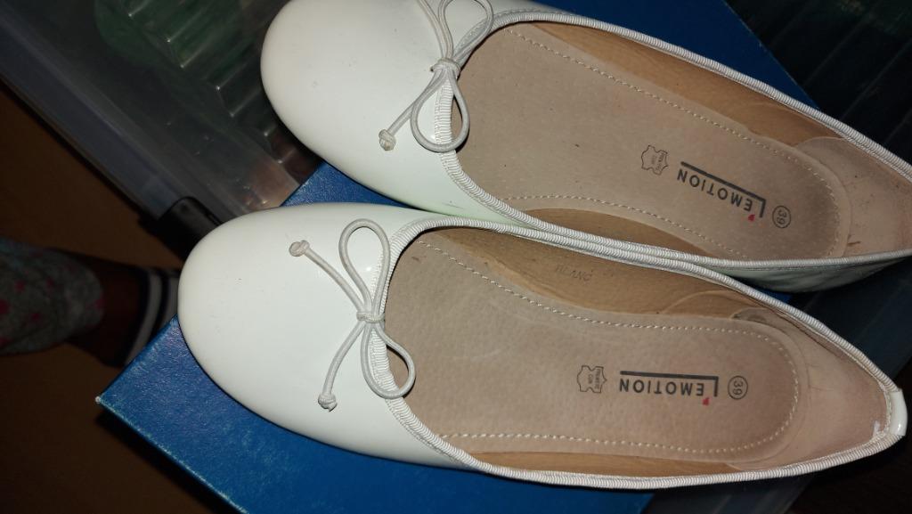 Witte Ballerina maat 39, Enlèvement ou Envoi, Comme neuf, Blanc, Ballerines
