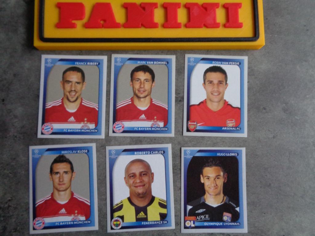 PANINI VOETBAL STICKERS CHAMPIONS LEAGUE 2008/9 6x, Verzenden