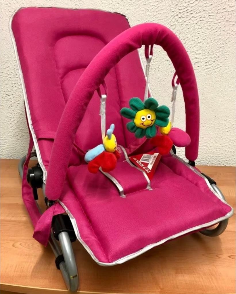 Babysit met afneembare speelbeugel. Kleur: Roos. Nieuw!, Kinderen en Baby's, Wipstoeltjes, Verstelbaar, Nieuw, Wipstoel, Ophalen of Verzenden