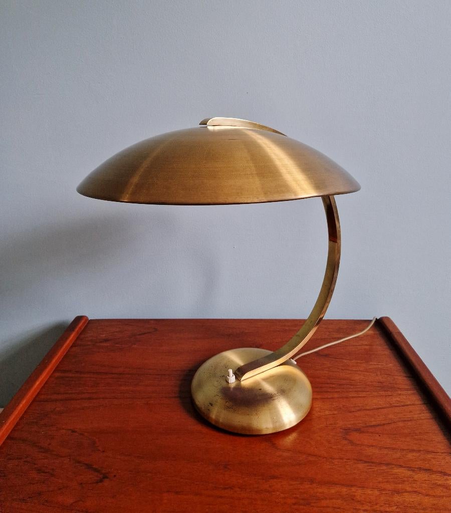 Lampe de bureau Bauhaus en laiton, Egon Hillebrand, 1930, Enlèvement ou Envoi