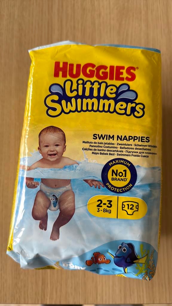 Zwemluiers 2-3, Kinderen en Baby's, Babykleding | Baby-zwemkleding, Ophalen, Maat 62, Jongetje of Meisje, Nieuw