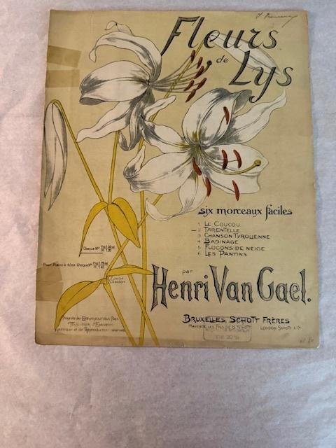 Henri Van Gael — Fleurs de Lys, Tarentelle, opus 65, Musique & Instruments, Partitions, Utilisé, Artiste ou Compositeur, Classique