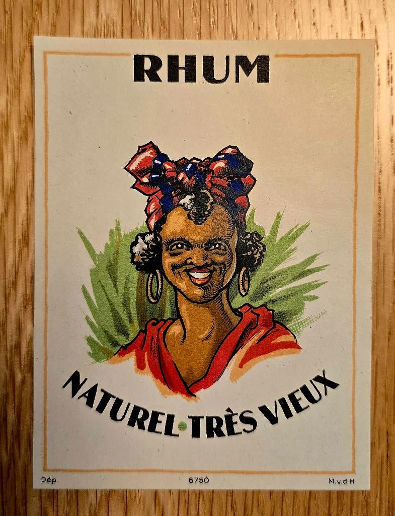 Zeer oude natuurlijke rum Ancient Label - Label 105, Ophalen of Verzenden, Overige typen