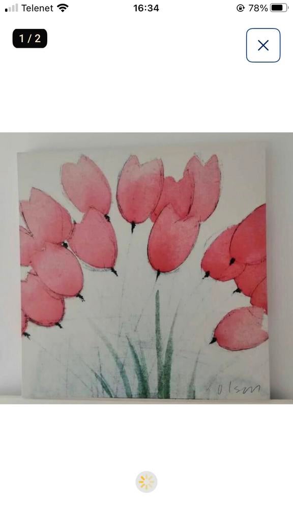 Schilderij tulpen, Enlèvement