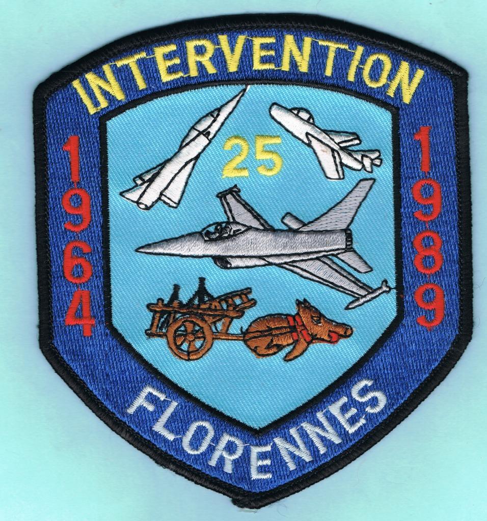 Belgian Air Force Patch Intervention Florennes  ( B 37 ), Collections, Enlèvement ou Envoi, Armée de l'air, Emblème ou Badge