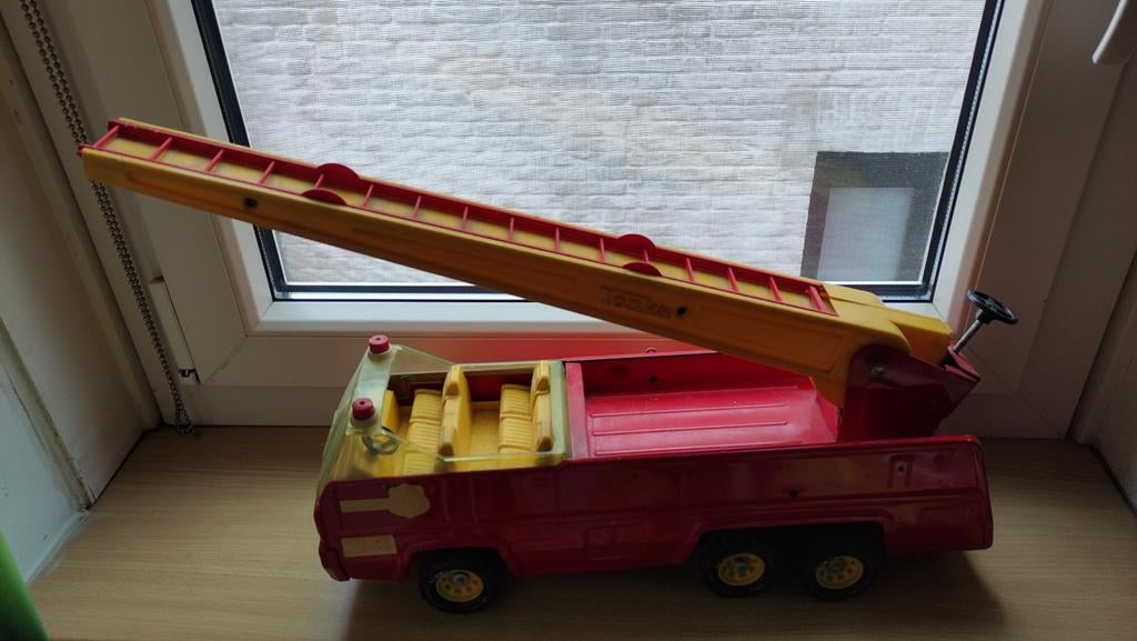 Oude metalen Tonka brandweerwagen, Ophalen of Verzenden, Gebruikt