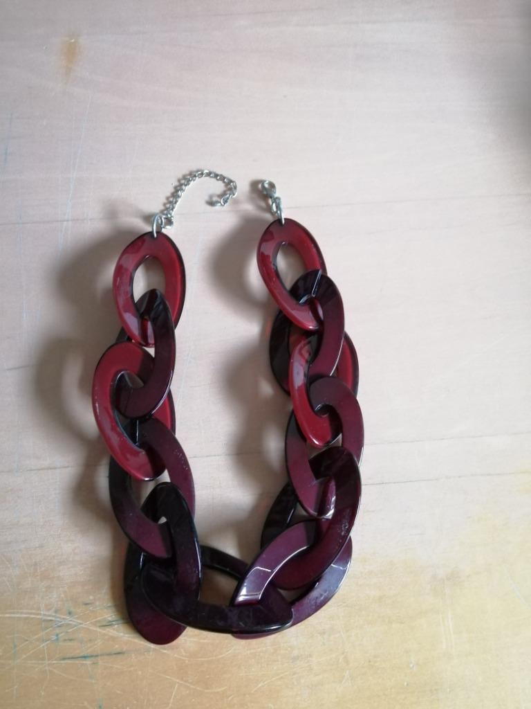 Halsketting, Bijoux, Sacs & Beauté, Colliers, Enlèvement, Comme neuf, Rouge, Synthétique