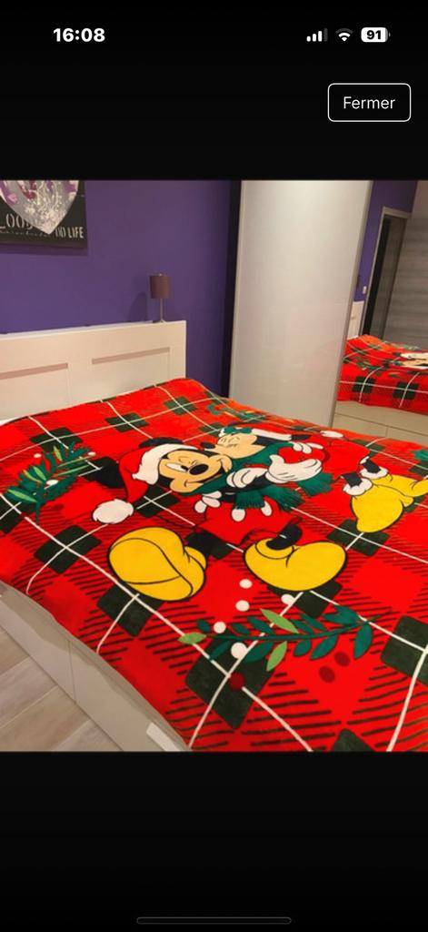 Housse de couette mickey, Enfants & Bébés, Enlèvement ou Envoi, Comme neuf, Housse de couette