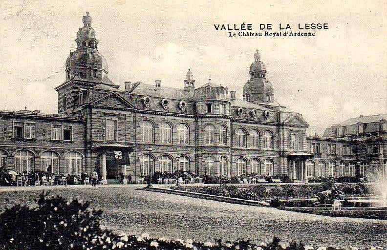 carte postale Houyet Le Château Royal d'Ardenne / 1913, Envoi