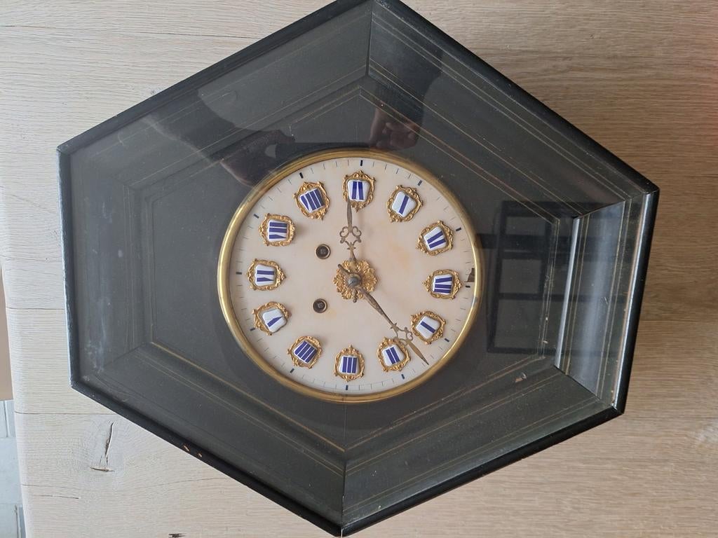 Antieke Franse , ossenoog- klok, Antiek en Kunst, Ophalen of Verzenden