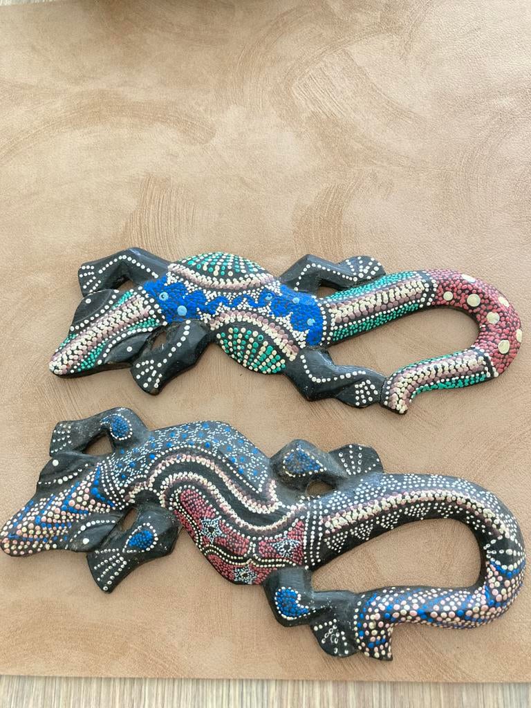 décoration en bois en forme de gecko, lézard, Enlèvement ou Envoi