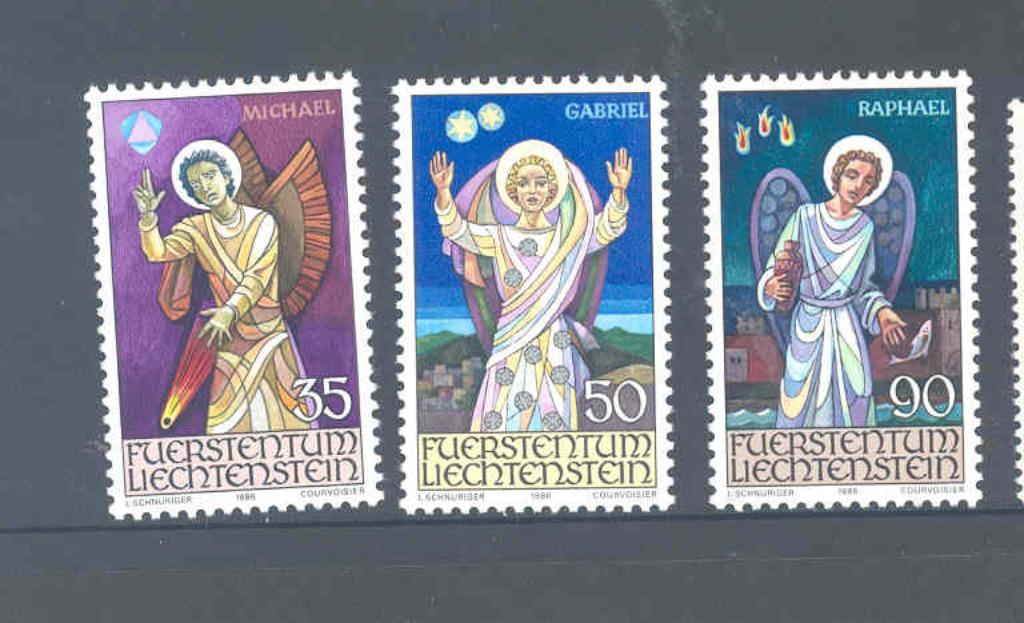 Liechtenstein 1986 Kerstmis - Aartsengelen **, Verzenden, Postfris, Overige thema's