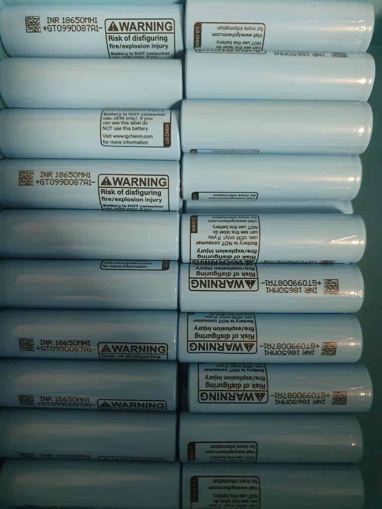 LG MH1 18650 cellen — 3200 mAh — lithiumbatterij voor draffi, Ophalen of Verzenden, Zo goed als nieuw