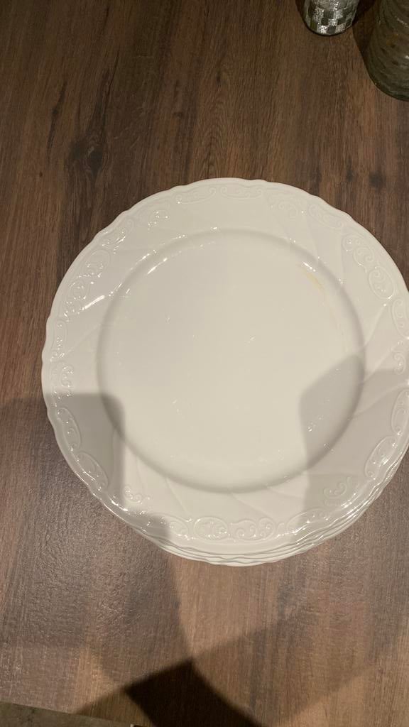 Onderzetborden, wit van 29 cm, bareuther bavaria germany, Uni, Assiettes(s), Enlèvement, Utilisé