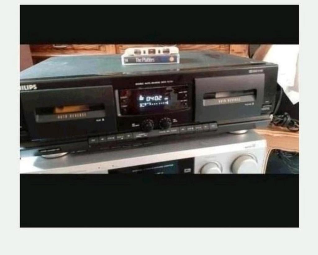 Lecteur à double cassette Philips FC781 avec inversion autom, Enlèvement ou Envoi, Double, Philips