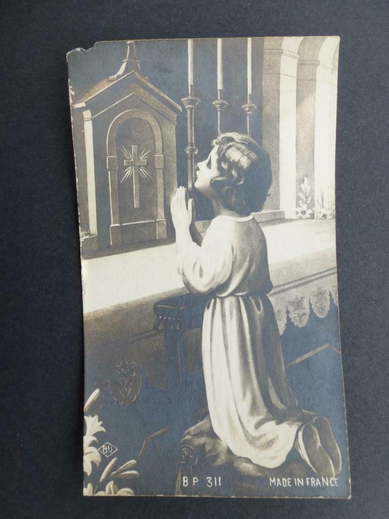 carte de prière Communion solennelle Louvain 1931 Simone Not, Collections, Envoi, Image pieuse