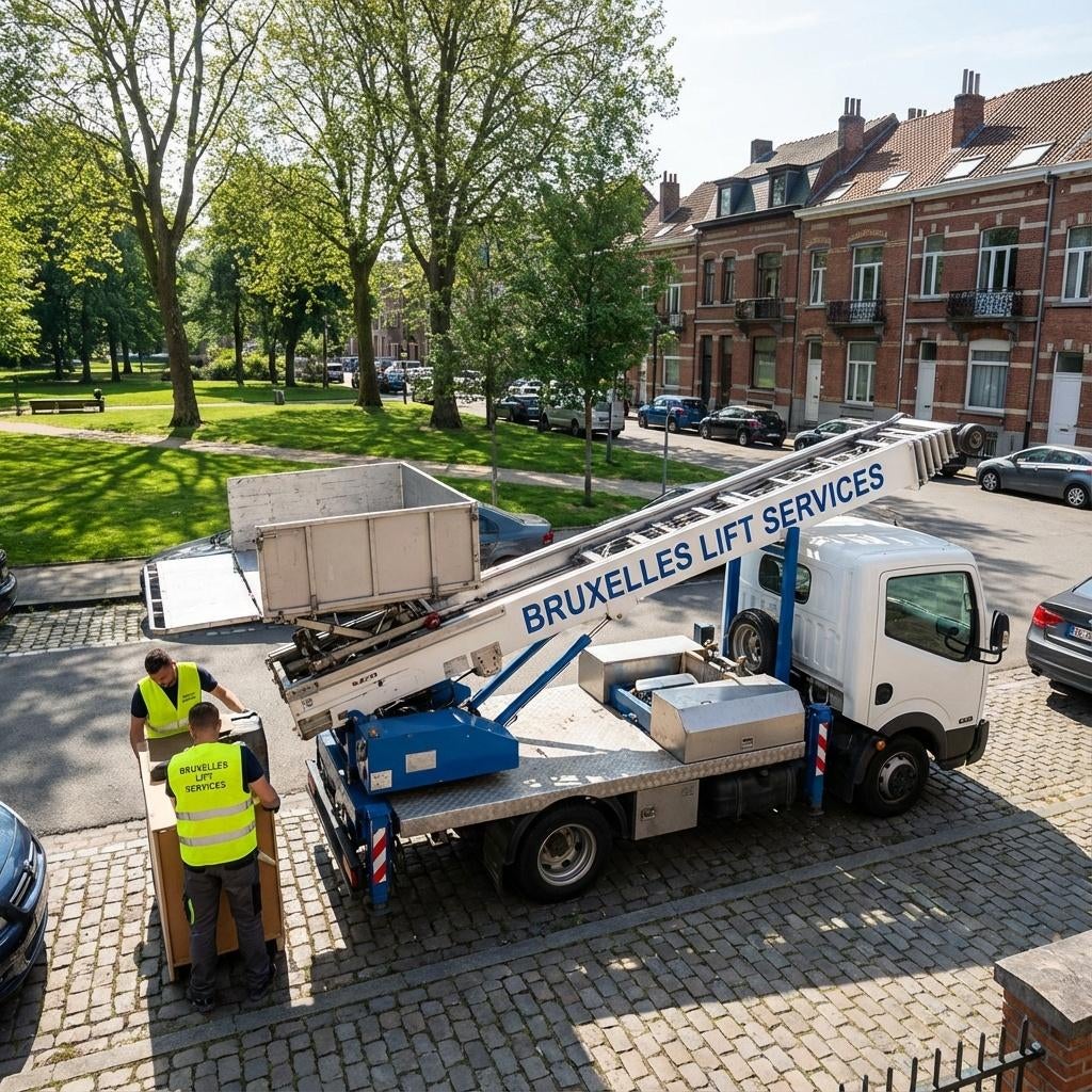 Lift déménagement Bruxelles – Monte-meubles avec opérateur, Services & Professionnels, Déménageurs & Stockage