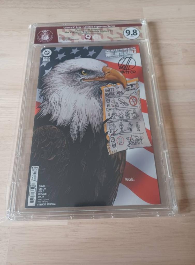 Peacemaker 1 graded & signed comic 9.8 (2025), Neuf, Enlèvement ou Envoi, Comics, Amérique