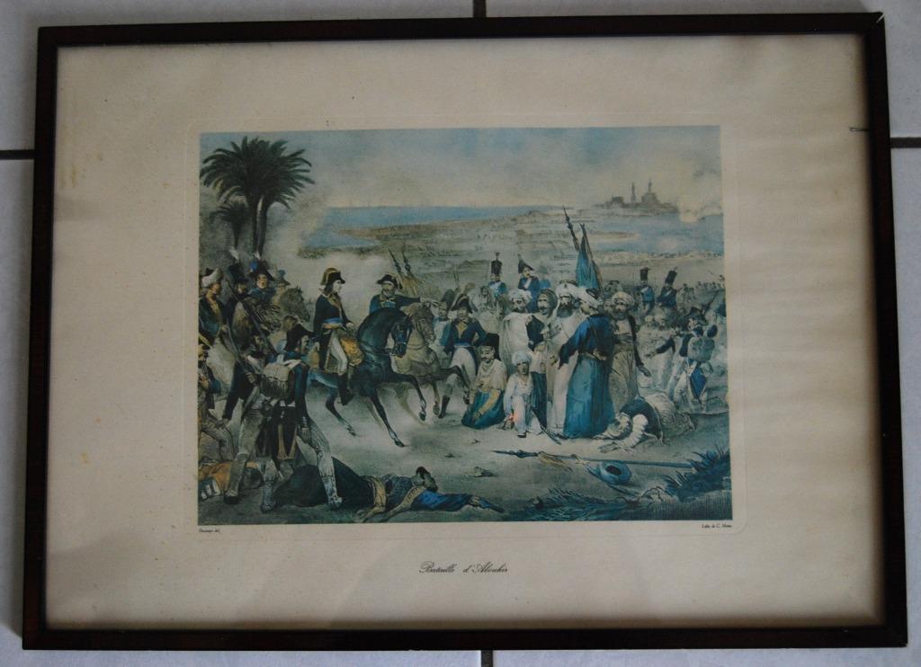 Litho van Charles Motte : Bataille d'Aboukir - Napoleon, Antiquités & Art, Enlèvement ou Envoi