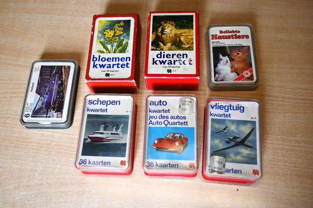 Vintage kwartet-spelen  Jumbo - 7x, Ophalen of Verzenden, Gebruikt, Overige typen