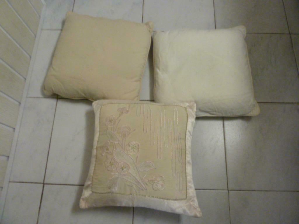 Coussins déhoussables zippés lavables 3x (beige-écru-brun), Maison & Meubles, Enlèvement ou Envoi, Comme neuf, Autres couleurs