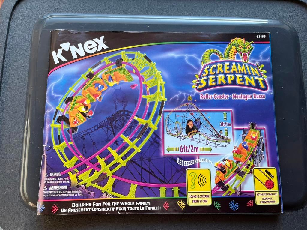 K’Nex Screamin Serpent, Ophalen of Verzenden, Zo goed als nieuw, Bouwen, Met licht