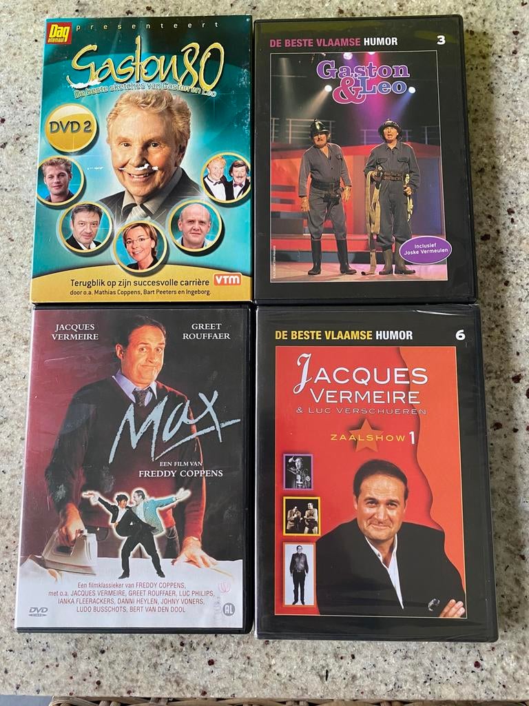 DVD jacques vermeire en gaston en leo, Alle leeftijden, Ophalen, Zo goed als nieuw, Stand-up of Theatershow