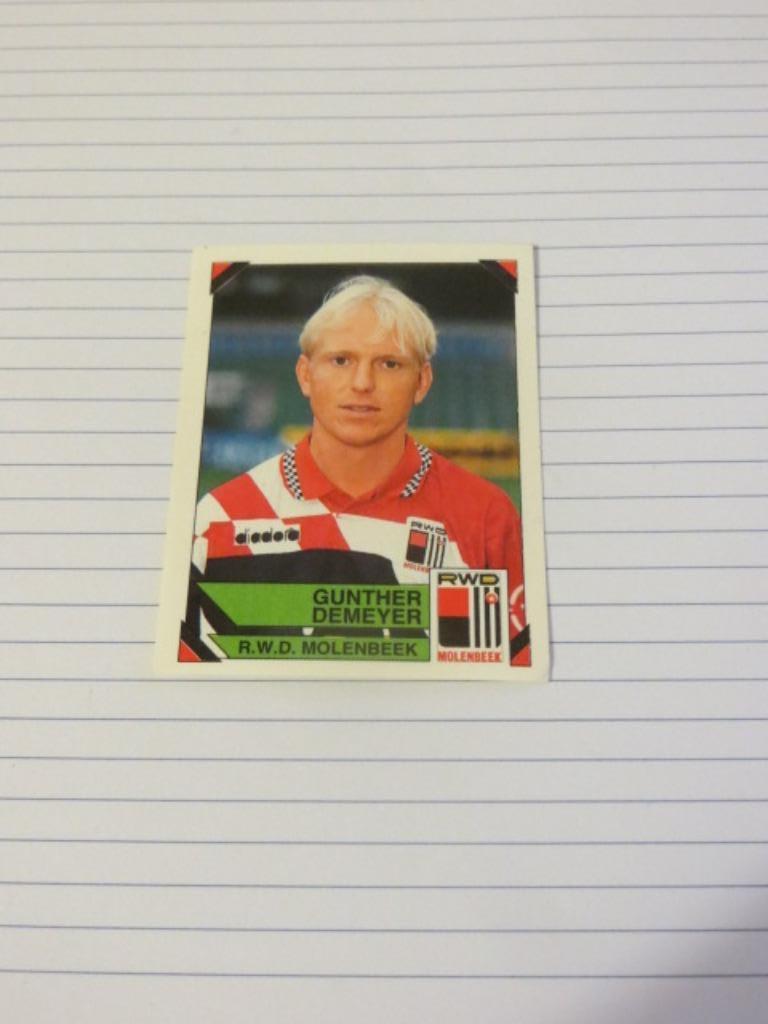 Voetbal: Sticker football 95 : Gunther Demeyer - RWDM, Ophalen of Verzenden, Nieuw, Sticker