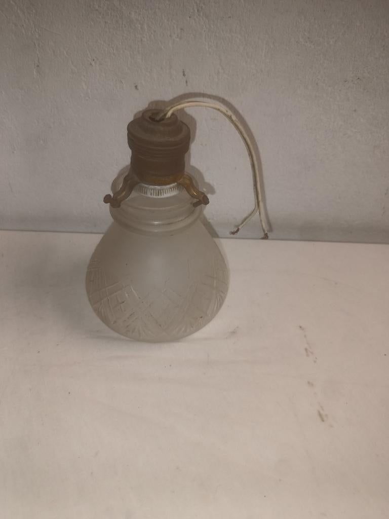 Très ancienne lampe avec douille en cuivre/support de lampe, Enlèvement ou Envoi