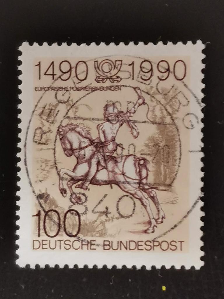 Duitsland 1990 - kunst - Albrecht Dürer - ruiter te paard, Ophalen of Verzenden, 1990 tot heden, Gestempeld