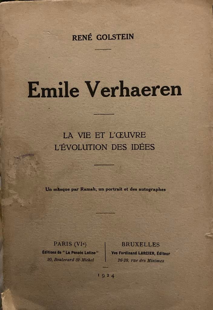 René golstein emile verhaeren, Antiek en Kunst, Ophalen of Verzenden