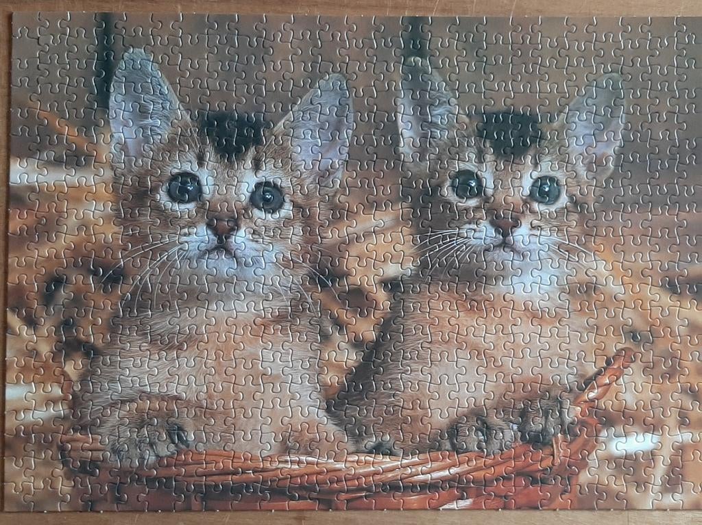 Puzzel poesjes in mand 500 stukjes, Kinderen en Baby's, Speelgoed | Kinderpuzzels, Ophalen of Verzenden, Zo goed als nieuw