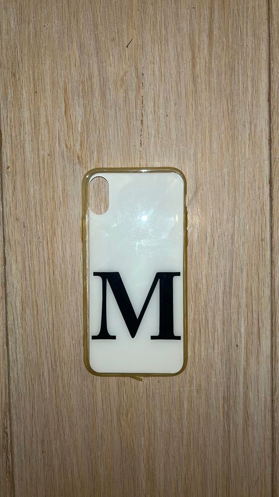 Coque pour iPhone X Lettre M, Télécoms, Enlèvement ou Envoi, Comme neuf, IPhone X