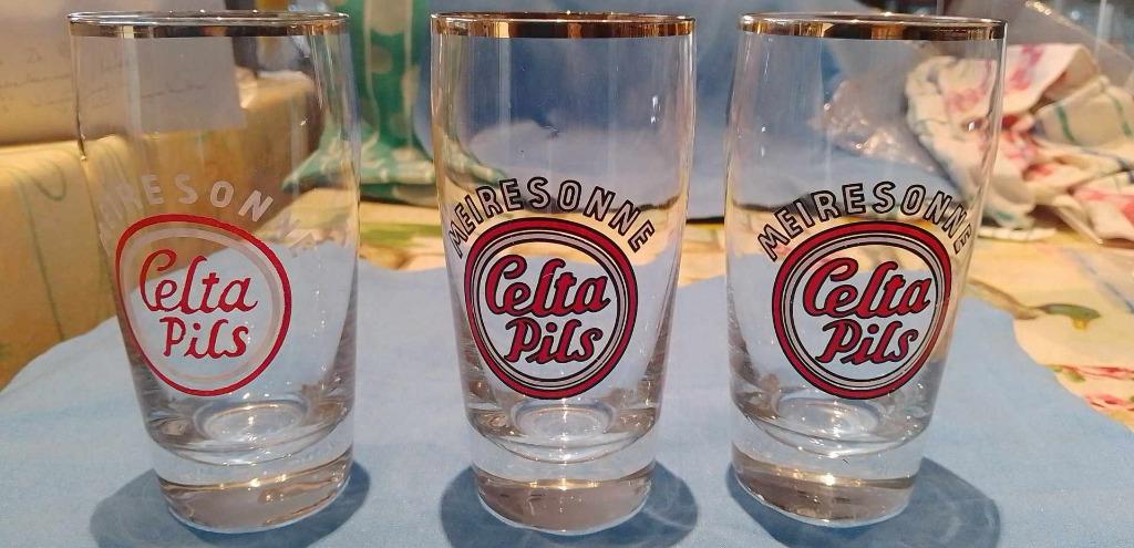 glazen bier Meiresonne Celta Pils, Verzamelen, Ophalen of Verzenden, Zo goed als nieuw, Glas of Glazen, Overige merken