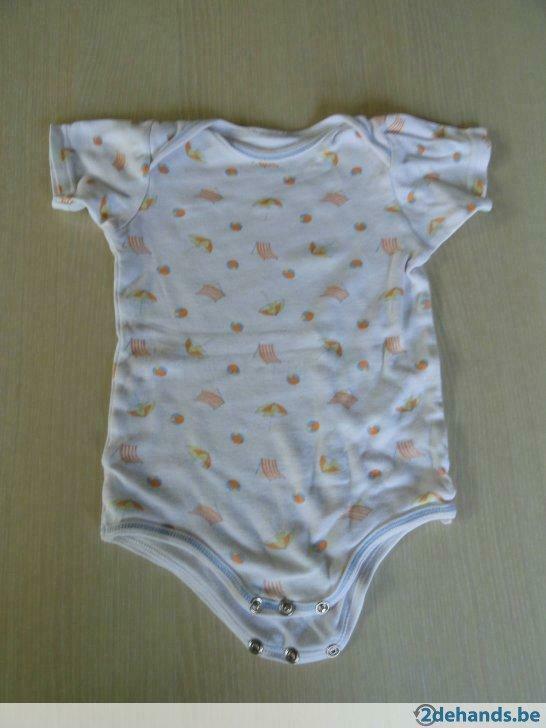 Body voor meisjes met zomertekeningetjes, maat 1 jaar, Kinderen en Baby's, Ophalen, Gebruikt, Meisje, Nacht- of Onderkleding