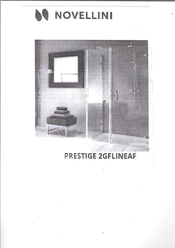 douchewand Novellini, Ophalen, Nieuw, Chroom, Douche