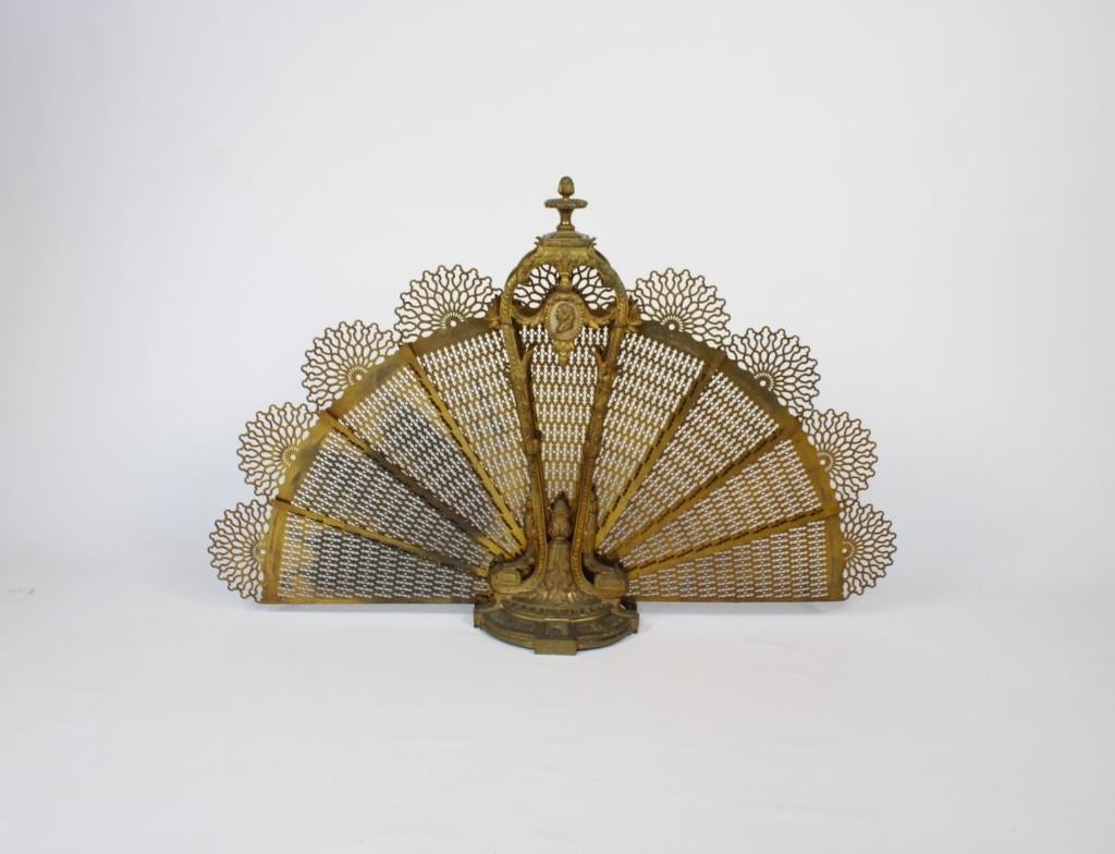 antiek haardscherm in de vorm van een pauwenstaart, Antiek en Kunst, Curiosa en Brocante, Ophalen