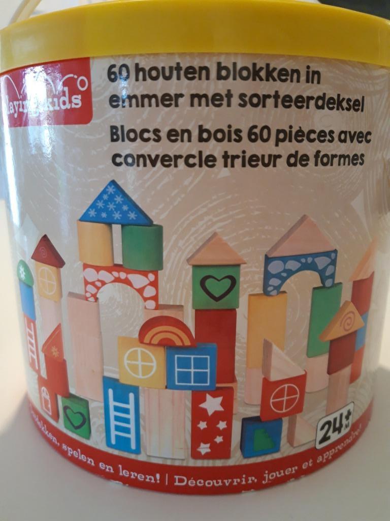 60 houten blokken, Ophalen of Verzenden, Gebruikt, Overige typen