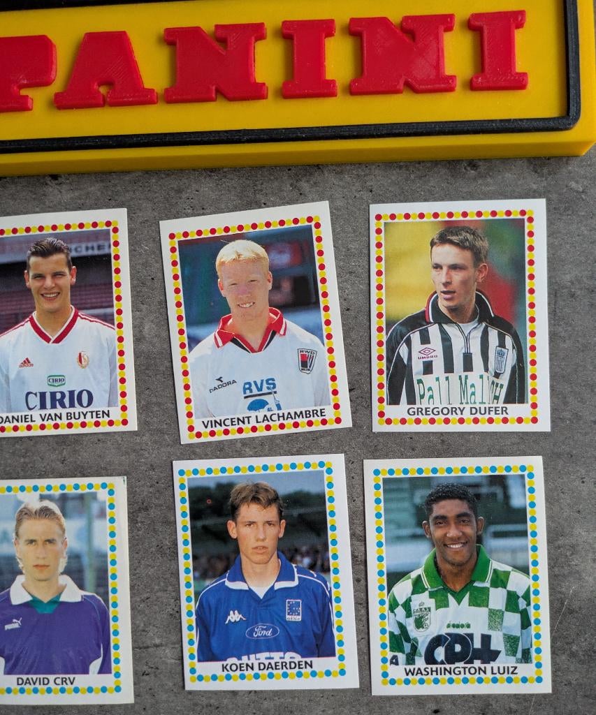 PANINI STICKERS 6X FOOTBALL 2001 REVELATIES NRS 1/6 VOETBAL, Verzenden, Nieuw