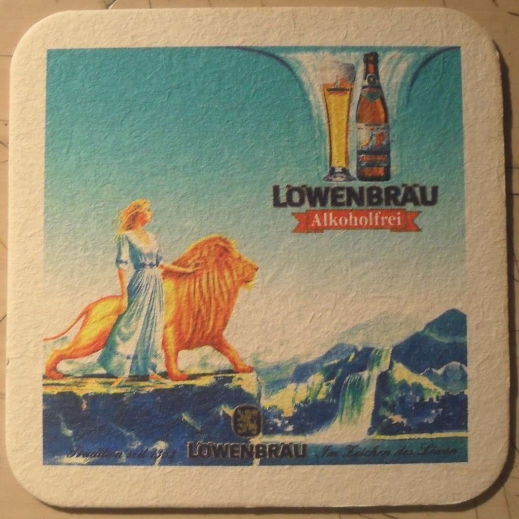 Sous-bock Löwenbräu, Ophalen of Verzenden, Viltje(s)